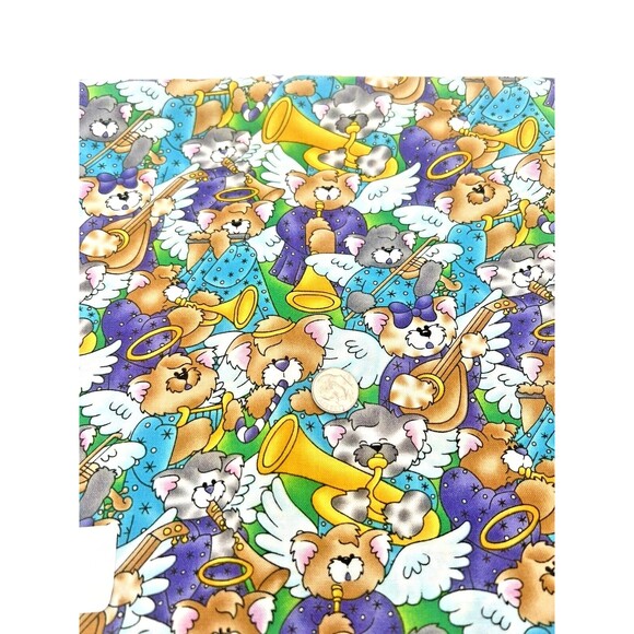 3 Pc KidStuff Purr-fectly Angelic Moda Fabrics Cotton Fabric 45"W 2 Yd Total NEW - Picture 5 of 7